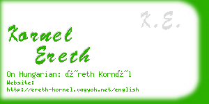 kornel ereth business card